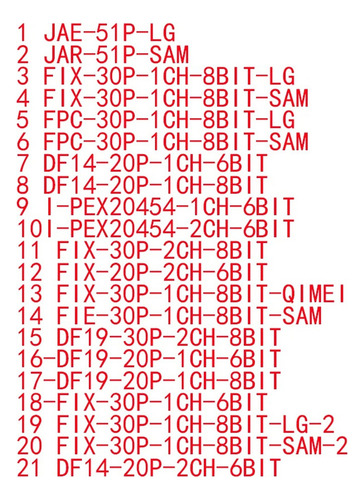 Kit De Cabo De Tela Lvds De 21 Unidades Com Adaptador De Cab