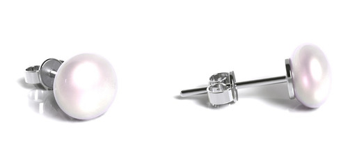 Imagen 2 de 10 de Broqueles Perla Natural Cultivada Y Plata 925 Mujer Agálea
