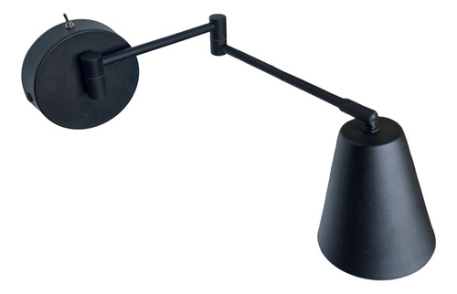 Aplique Velador De Pared Flexible Y Orientable Negro E27