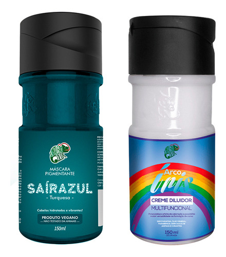 Kit Saírazul 150ml E Diluidor Arco Iris 150ml Kamaleão Color