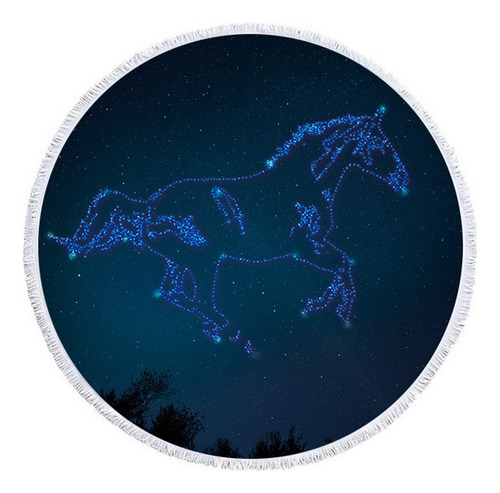 (ii)toalla De Playa Redonda Unicornio 150x150cm