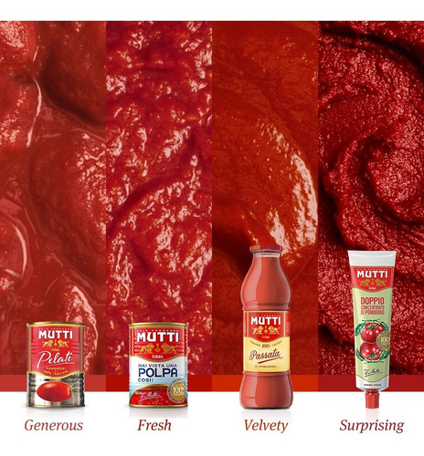 Lata De Tomate Mutti San Marzano Dop 400 Gr.