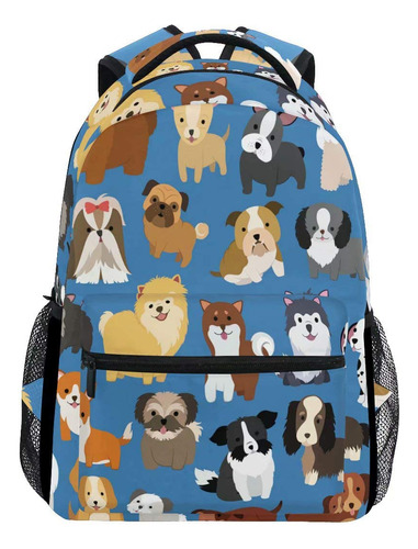 Divertida Mochila Pata Perro Dibujo Animado Escolar