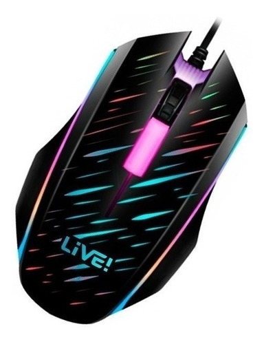 Mouse Live Lvm-908 Game Retroiluminado 1600 Dpi - Aj Hogar