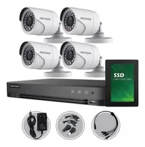 Comprar Kit Seguridad Hikvision Cctv Dvr 8ch Hd Tvi Turbo + 4 Camaras Infrarrojas + Disco Rigido + Cables + Fuente 12v