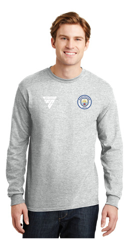 Camiseta Manga Larga Manchester C Deporte Futbol Liga Europa
