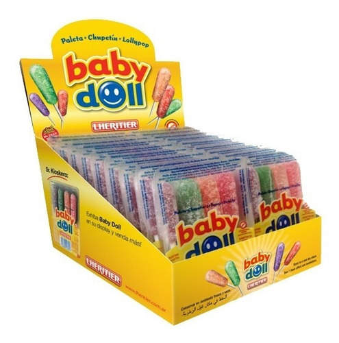 Imagen 1 de 5 de Chupetin Baby Doll Caja18blister X4u - Oferta La Golosineria