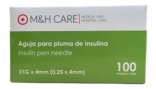 Agujas Pluma Insulina H&d X 100
