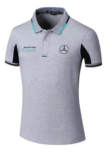 Camiseta Polo Manga Corta Para Hombre Botones Carros 