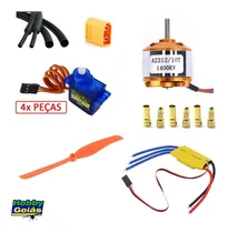 Comprar Kit A2212 1400kv + Esc 30a  + 4 Servos Aeromodelo Hobbygoiás