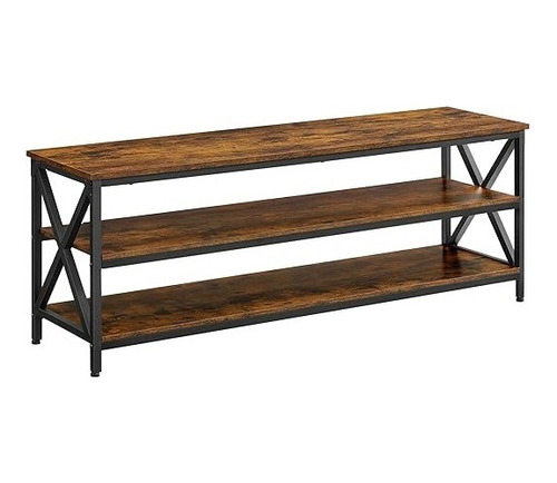 Mesa Estilo Industrial Con Dos Estantes Y Diseño