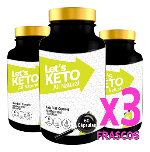 Let´s Keto X 3 Unidades. Lo Mas Nuevo De Keto