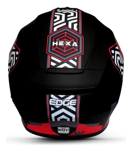 Casco Edge Integral Frankie Hexa Rojo Mate Certificado Dot Tamaño del casco L (59-60cm)