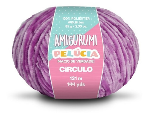 Fio Amigurumi Pelúcia Circulo 131m Cor 6614 - ALFAZEMA