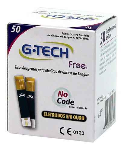 Tirillas Gtech Para Glucómetro Free One 
