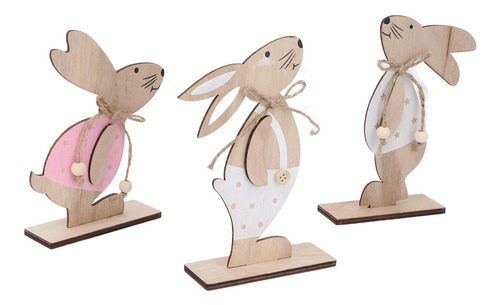 Adornos De Madera Con Forma De Conejo De Pascua Para Fiestas