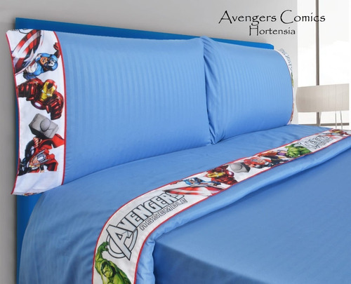 Sabanas Avengers Sabanas Niño Super Heroes Sencillo Semi