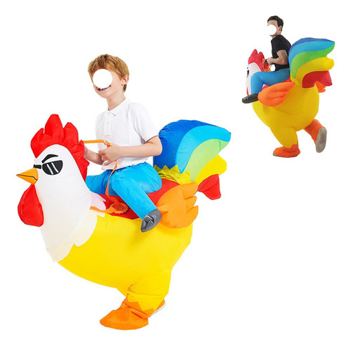 Disfraz Inflable De Gallo Colorido