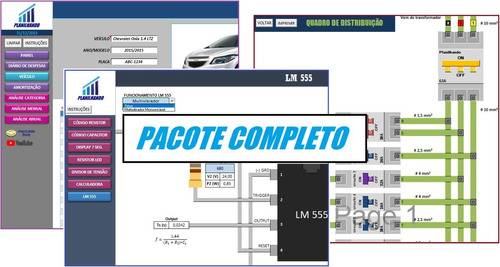 Imagem 1 de 9 de Pacote Completo - Proj. Elétricos + Eletrônicos + Financeiro