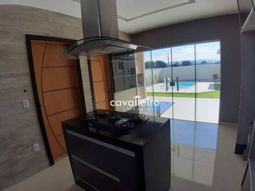 Casa De Luxo Em Cond. Próximo Ao Centro, 5 Quartos, Piscina E Área Gourmet, 262 M² Por R$ 1.300.000 - Centro - Maricá/rj - Ca4217