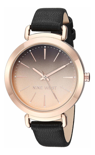 Reloj Mujer Nine West Nw-2288rgbk Cuarzo Pulso Negro En