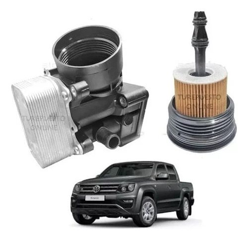 Portafiltro + Filtro De Aceite + Enfriador Vw Amarok 2.0 Tdi