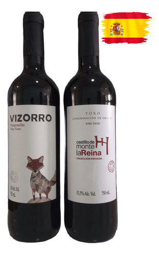 Kit Tinto Espanhol Vizorro E Castillo De Monte La Reina