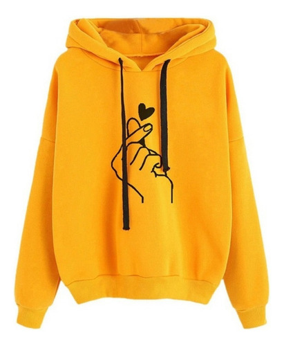 Moda Mujer Sudadera Con Capucha Corazón