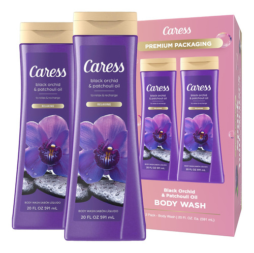 Caress Gel De Bano, Orquidea Negra Y Pachuli, Gel De Bano Hi