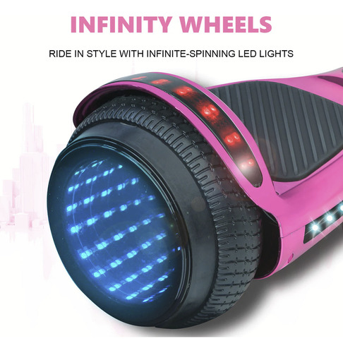 Skate eléctrico hoverboard Rawrr Lite infinity 2023 Rosa 17.7 cm