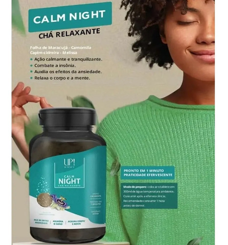 Imagem 2 de 3 de 3 Cha Relaxante Calmante Efervescente Calm Night