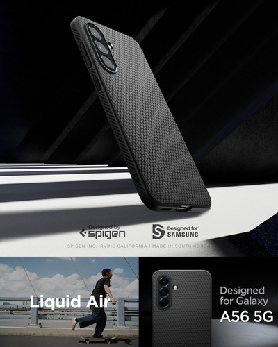 Funda Spigen Liquid Air Para Samsung Galaxy A56 5g, Color Negro