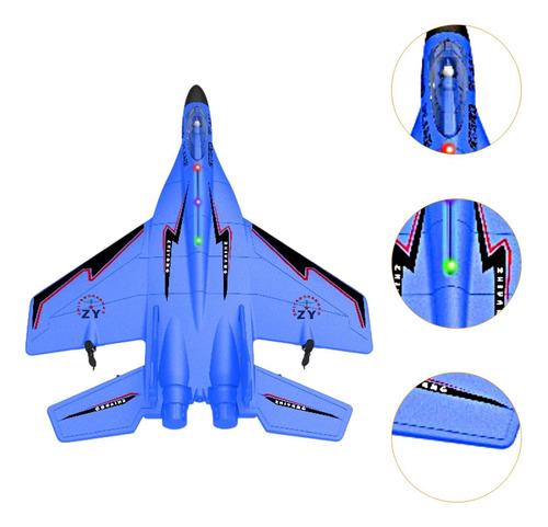 Kit De Aviones De Avión De Modelo De Volante Rc Glider Azul