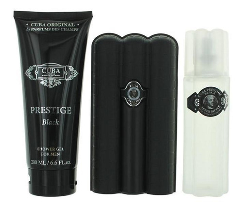 Set De Regalo 3 Piezas Cuba Prestige Black Para Hombre