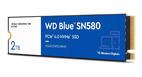 Disco Sólido Ssd Westerndigital Blue Sn580 Nvme 2tb Pcie 4.0