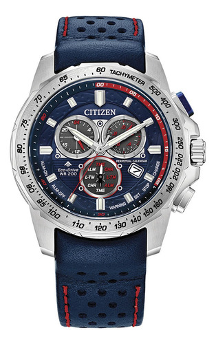 Reloj Citizen Eco Drive Czbl557109l Para Hombre Original Color de la correa Azul Color del bisel Azul Color del fondo Azul