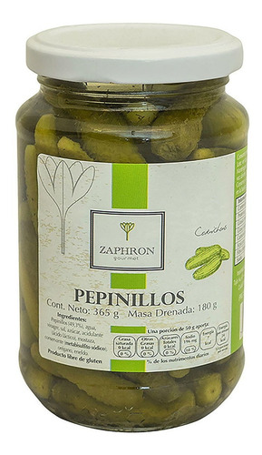 Cornichons Zaphron Pepinillos 365g