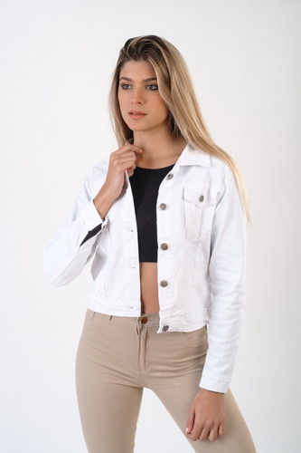 Campera De Mujer De Gabardina Negra Dama Elastizada 