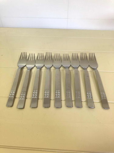 Garfos Wolff Decoração Desenho Grego 9 Pecas (Usado)