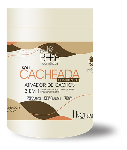 Ativador De Cachos Bela Berê Sou Cacheada Curvatura 3c 1 Kg