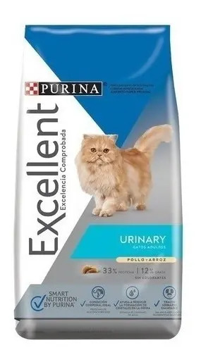 Alimento Excellent Urinary para gatos para gato adulto todos los tamaños sabor pollo y arroz