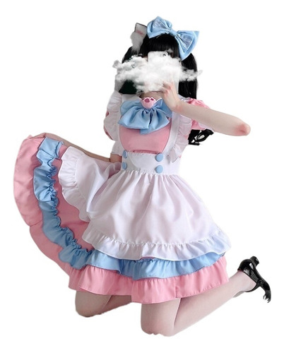 S-4xl Traje De Sirvienta De Talla Grande, Vestido De Lolita