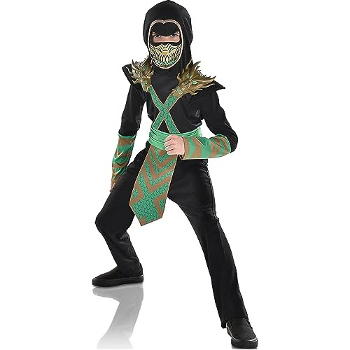 Disfraz De Dragón Ninja Para Niños, Pequeño (4-6) - Conjunto