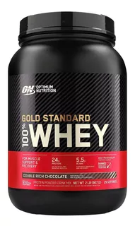 Suplemento en polvo Optimum Nutrition Proteína Gold Standard 100% Whey proteína sabor double rich chocolate en pote de 907g