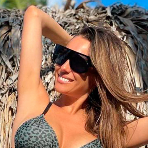 Imagen 2 de 9 de Anteojos Sol Infinit By Pampita Rubens Negro Lente Gris