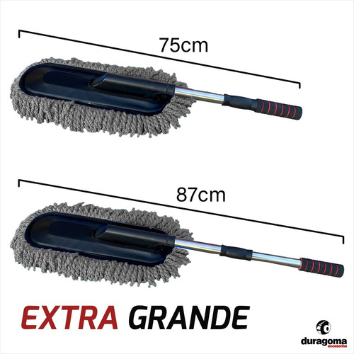 Imagen 2 de 6 de Plumero Lampazo Microfibra Extensible Grande Aluminio Auto