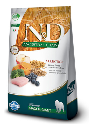 Alimento N&d Ancestral Grain Perro Adulto - Grande Y Gigante