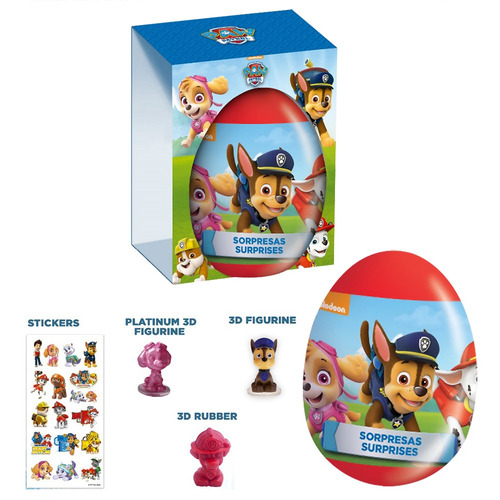 Huevo Plastico Brickell Paw Patrol Sorpresa Grande 