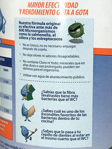 Microdyn Microbicida 1 Litro Desinfectante Alimentos Verdura