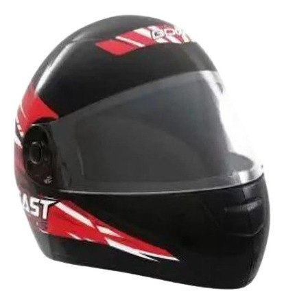 Capacete Infantil Gow Fast Kids Preto/vermelho